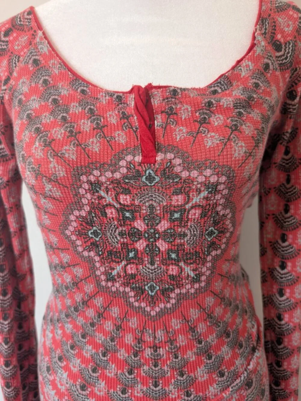 RARE free people tribal thermal printed top ASO carly shay icarly (medium)